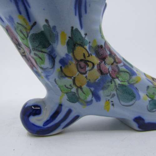 Italian vintage hand painted flower vase