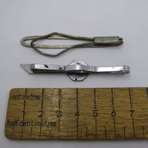 Pair of vintage tie clips