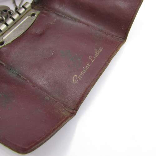 Vintage leather key holder pouch
