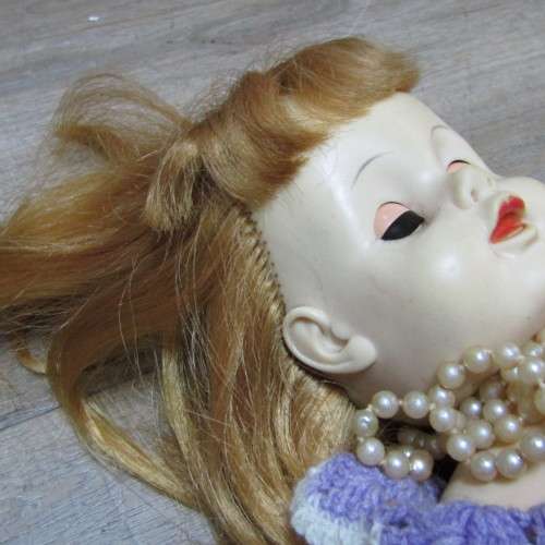Rubber doll with closing eyes - 56cm