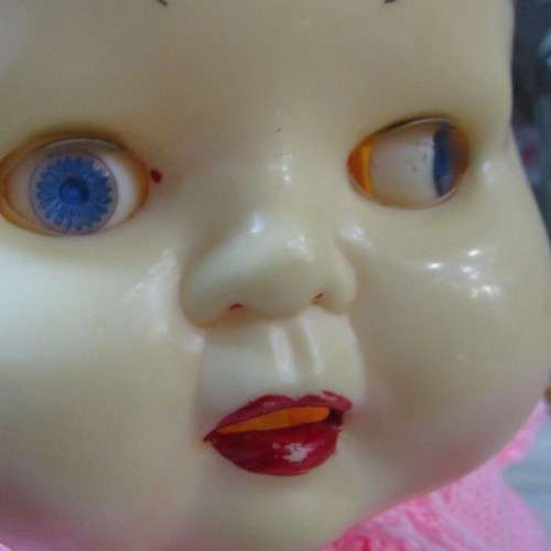 Vintage celluloid and plastic doll - 60cm