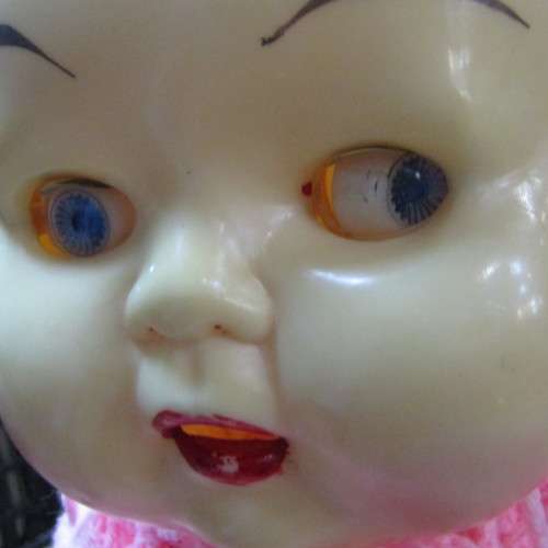 Vintage celluloid and plastic doll - 60cm
