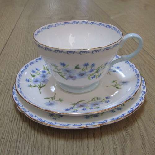Vintage Shelley Blue Rock 24 Piece tea set