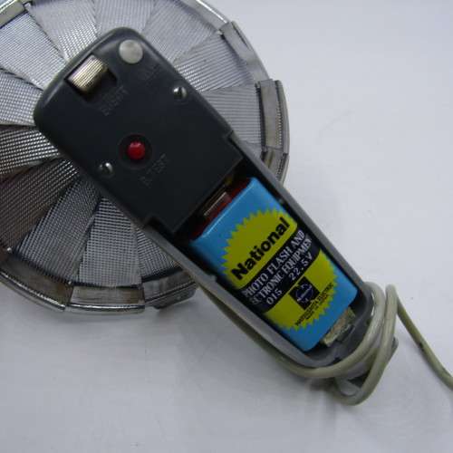 Vintage King flash with 10 unused flash bulbs - needs backplate