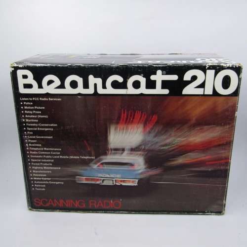 Bearcat 210 Scanning Radio - vintage - used in USA to pick up Police, Fire, emergency broadcasts