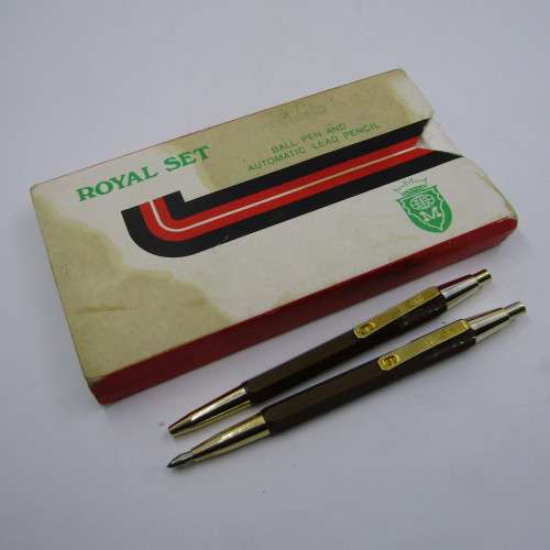 Vintage Royal set Ball pen and automatic lead pencil - not working