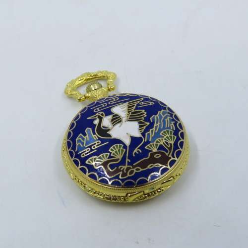 1890`s Style Love Bird full hunter quartz pocketwatch - Hachette pocketwatch collection #5 - Working