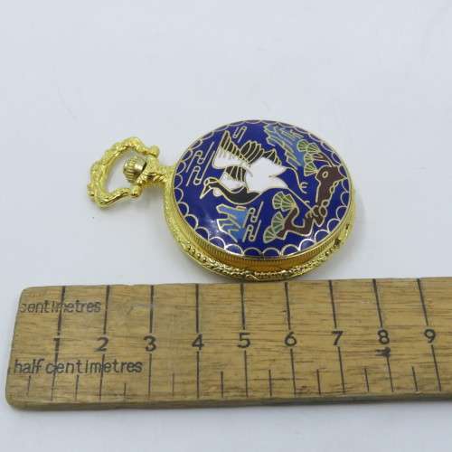 1890`s Style Love Bird full hunter quartz pocketwatch - Hachette pocketwatch collection #5 - Working