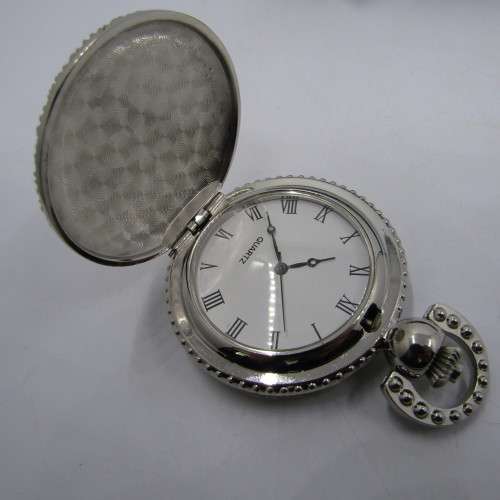 1920`s Style Neptune full hunter Quartz pocket watch - Hachette pocket watch collection #20 - workin