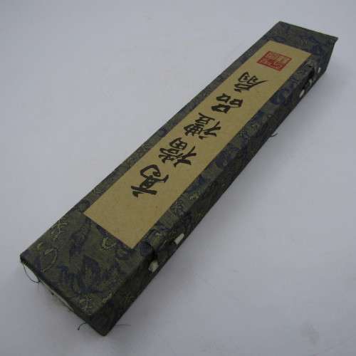 Vintage Chinese wooden fan in original box