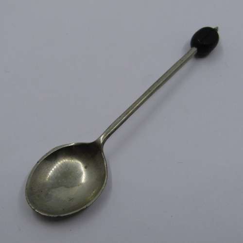 Vintage EPNS coffee bean spoons - x 6