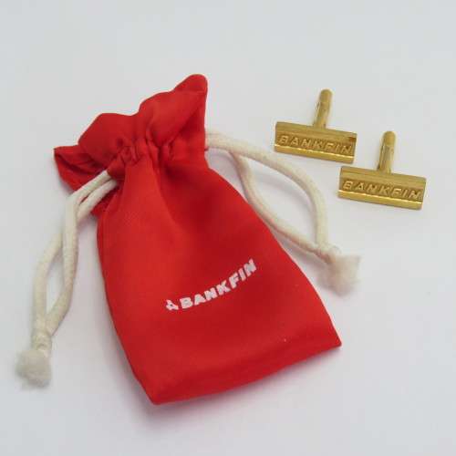 Pair of vintage Bankfin cufflinks in original bag
