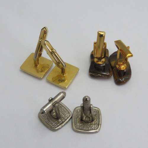 Lot of 3 Pairs of vintage cufflinks