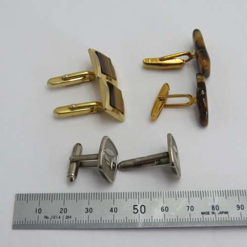 Lot of 3 Pairs of vintage cufflinks