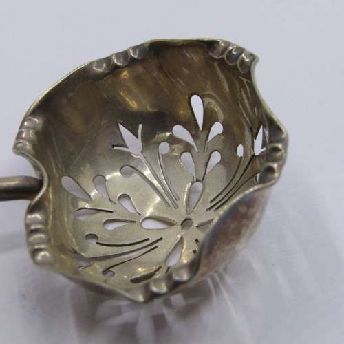James Dixon silver plated sugar sifter spoon - scans as 90% silver but hallmark indicates silver pla