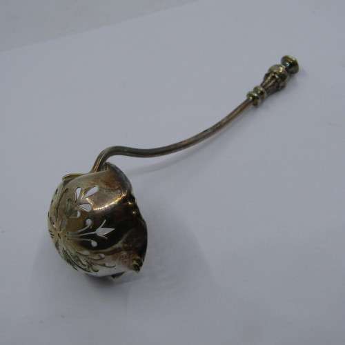 James Dixon silver plated sugar sifter spoon - scans as 90% silver but hallmark indicates silver pla