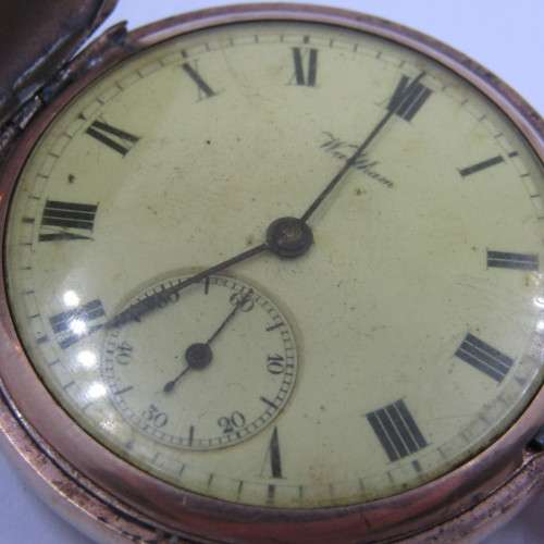 Antique Waltham pocket watch - not working - no crown