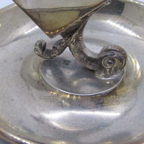 Shipping Line silver plated match stand and ashtray - Alfred Holt and Co. - Blue Funnel Line