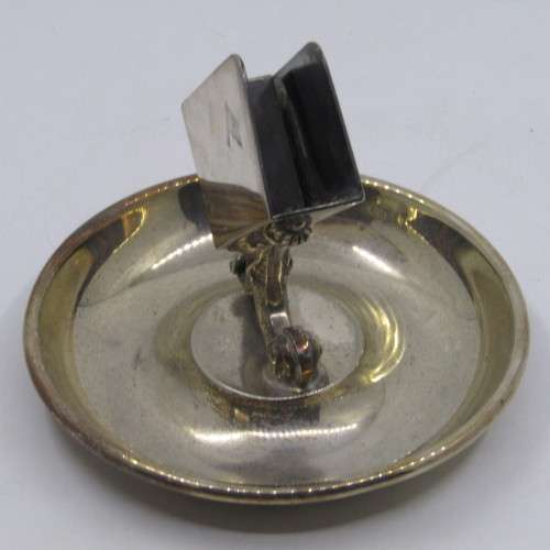 Shipping Line silver plated match stand and ashtray - Alfred Holt and Co. - Blue Funnel Line