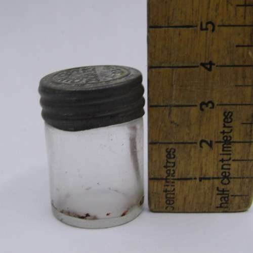 Vintage Doan`s pills glass container with lid