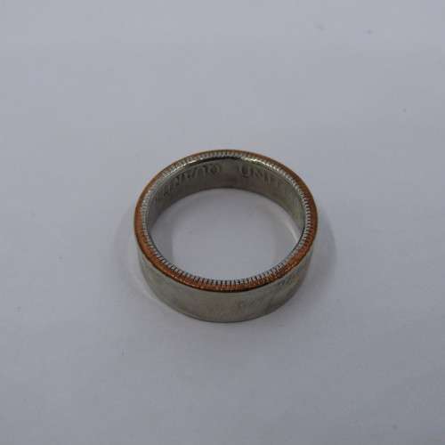 Ring made from 1976 USA quarter - size L/7