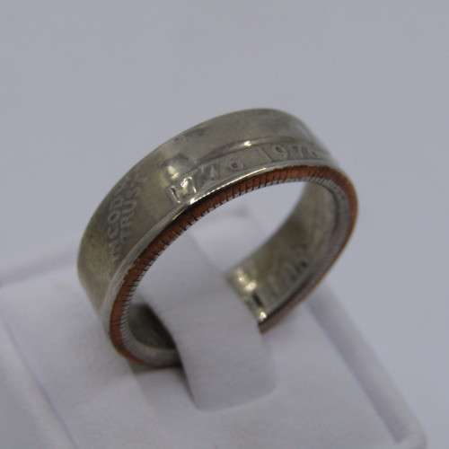 Ring made from 1976 USA quarter - size L/7