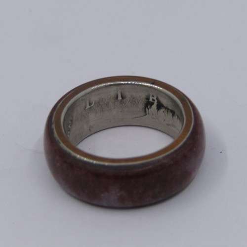 Ring handmade with Liberty half dollar - size Q/8