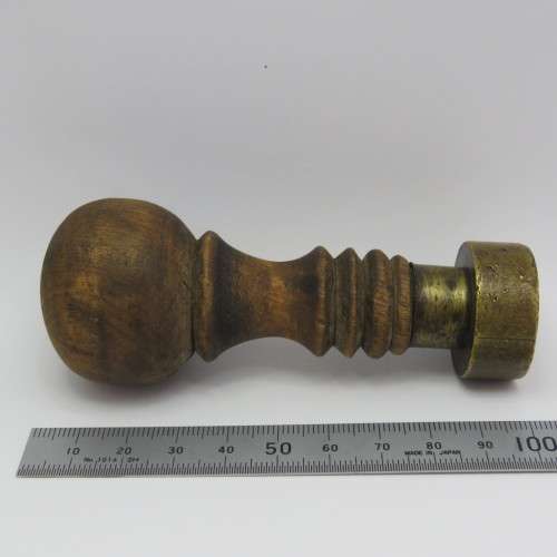 Vintage Fouriespruit Post Office brass wax stamp with wooden handle