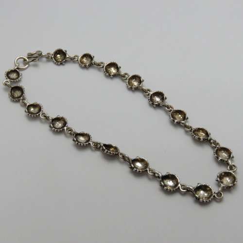 Sterling silver scallop shell bracelet - Weighs 10,8 grams - Length 25 cm
