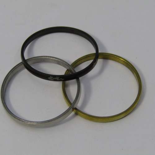 Triple band mens stainless steel ring set - size -1/13