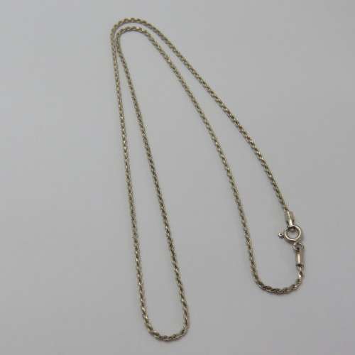 Sterling silver rope chain necklace - Weighs 3,1 g - Length 44,5 cm