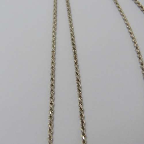 Sterling silver rope chain necklace - Weighs 3,1 g - Length 44,5 cm