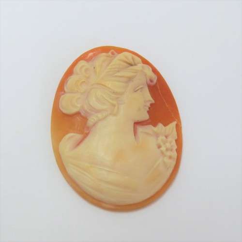Vintage Cameo for jewellery - Cracked - 33,8 mm x 45,2 mm