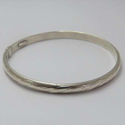Sterling silver bangle - Weighs 10,0 g