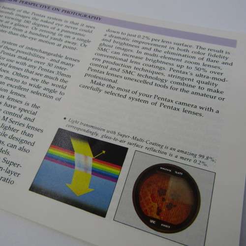 Pentax lenses and accessories booklet