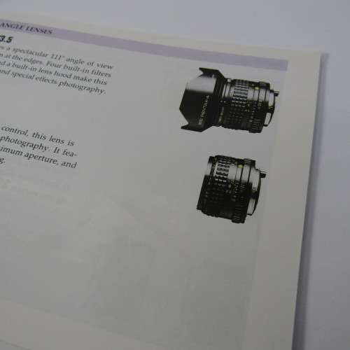 Pentax lenses and accessories booklet
