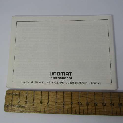 Unomat BC24T electronic flash booklet