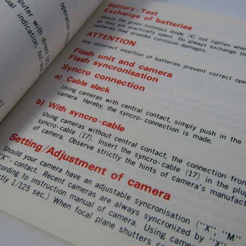 Unomat BC24T electronic flash booklet