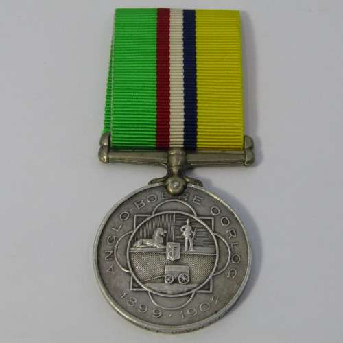 Boer War ABO medal issued Burger Pieter Johannes van Niekerk who was a Prisoner of war on St. Helena