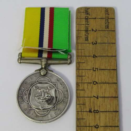 Boer War ABO medal issued Burger Pieter Johannes van Niekerk who was a Prisoner of war on St. Helena