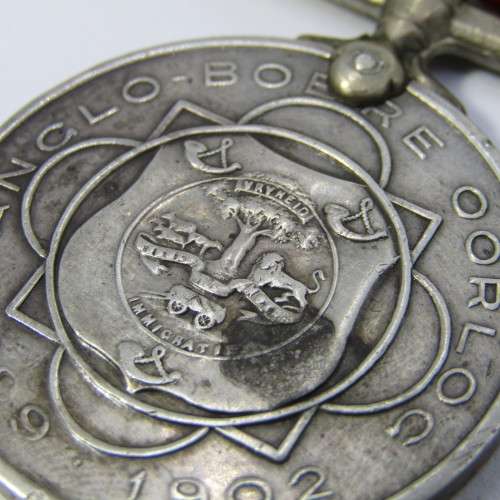 Boer War ABO medal issued Burger Pieter Johannes van Niekerk who was a Prisoner of war on St. Helena