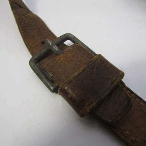 Antique hunting leather double shot snake with shoulder strap