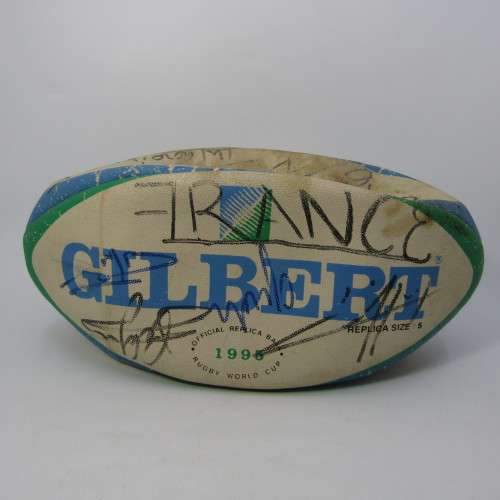 Gilbert Rugby ball signed by 1995 Rugby World Cup France team