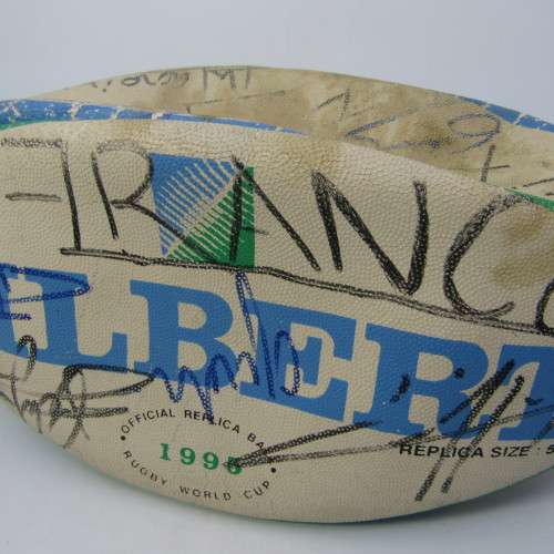 Gilbert Rugby ball signed by 1995 Rugby World Cup France team