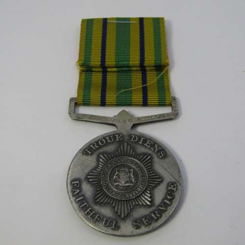 Set of 3 SA Police medals issued to O54223N Sergeant W de Villiers