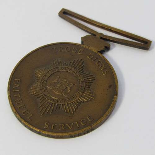 Pair of SA Police faithful service medals - issued to 33191W Sergeant PJ Louw - no ribbons