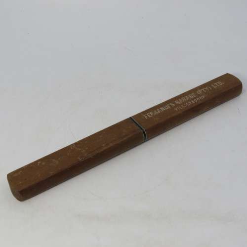 Vintage picnic knife and fork with wooden handles - Ferrandi`s Garage advertising
