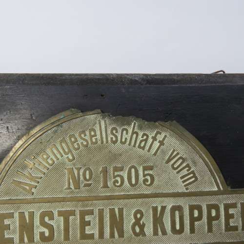 Orenstein and Koppel No.1505 Lokomotivfabrik brass plaque - Railway makers Berlin - Size 39 x 26 cm