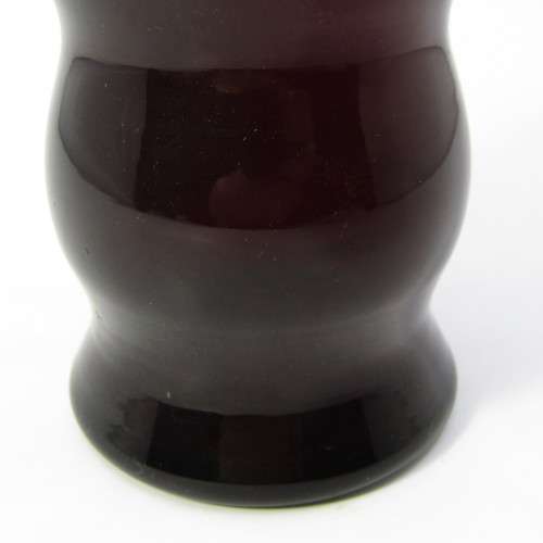 Dark Maroon hand made glass vase