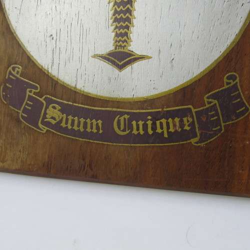 Hand painted Windhoek coat of arms on wooden plaque